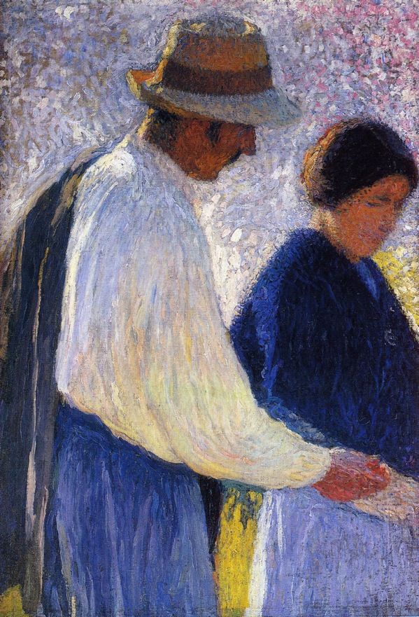 The Married Couple; Study For The Reapers by Henri Martin, 1902-03